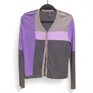 Grace Purple and Gray Women's Cardigan